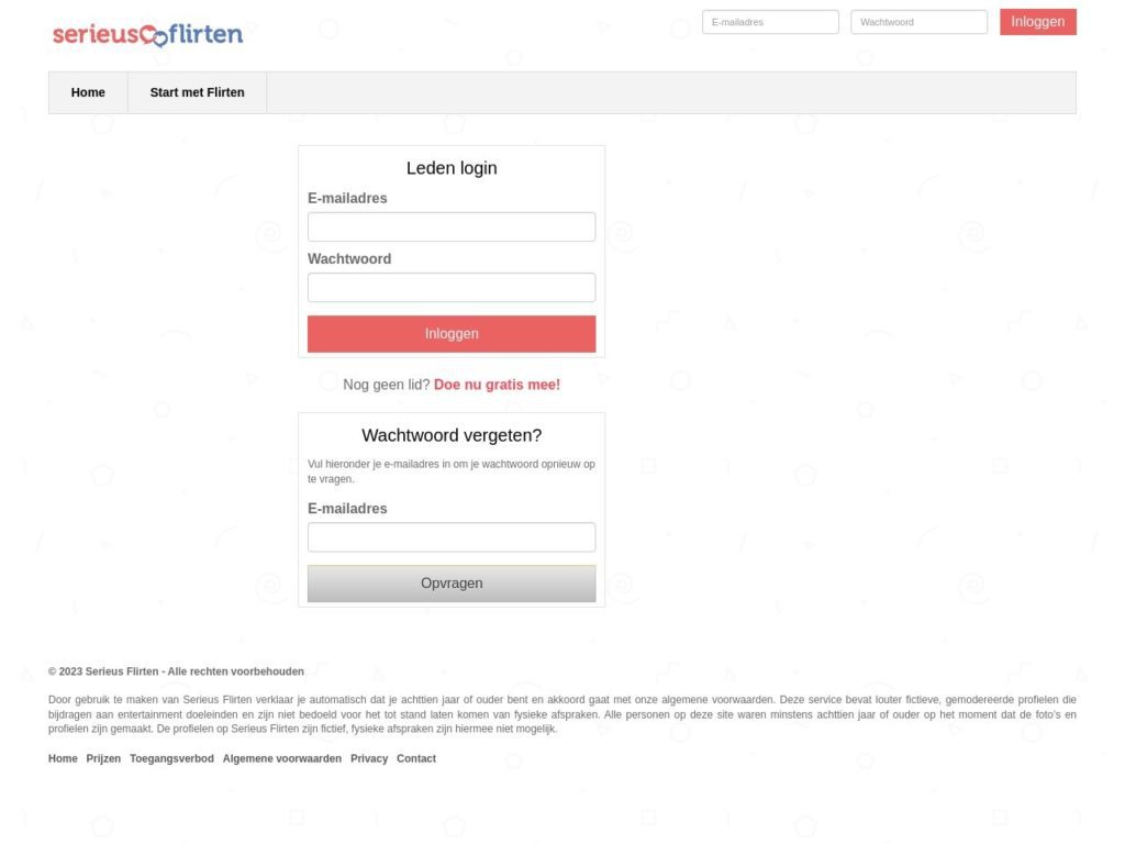 Inloggen bij Serieus Flirten – Inloggen Bij