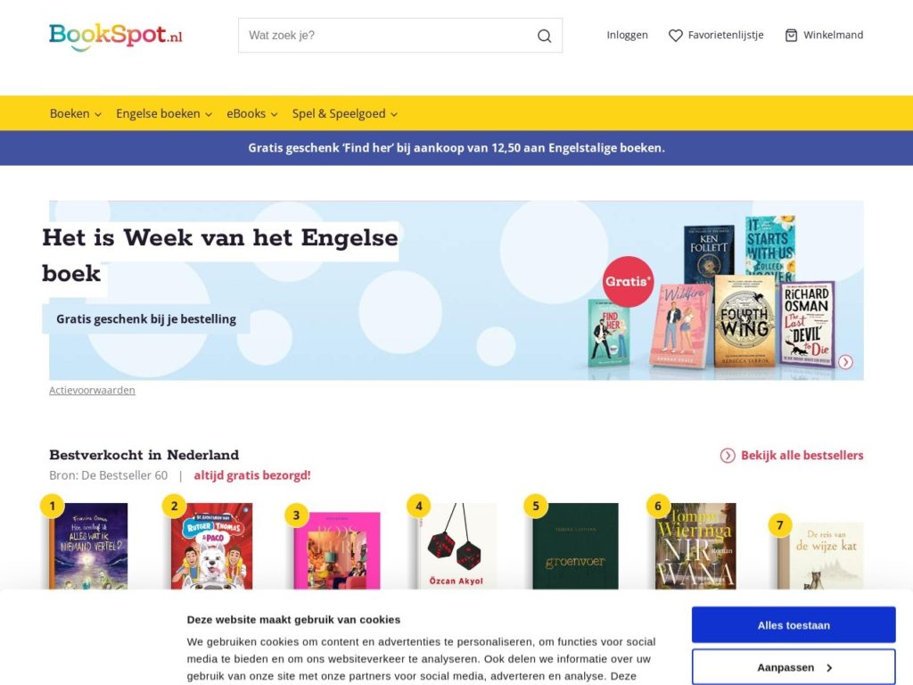 Inloggen bij Bookspot Inloggen Bij